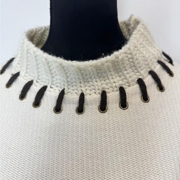 Zara Turtle Neck Knit Sweater Ivory - Picture 4 of 9